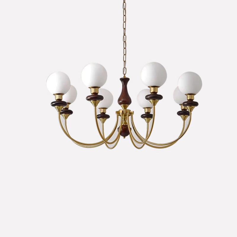 WOMO Swoop Arm Globe Chandelier-WM2378