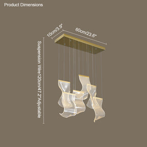 WOMO Breeze Dimmable Acrylic Chandelier-WM2158