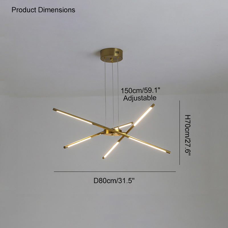 WOMO Light Rods LED Chandelier-WM2034