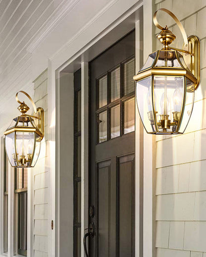 WOMO Colonical Gold Outdoor Sconce-WM9199