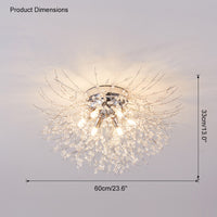 WOMO Dandelion Crystal Flush Mount Ceiling Light-WM1014