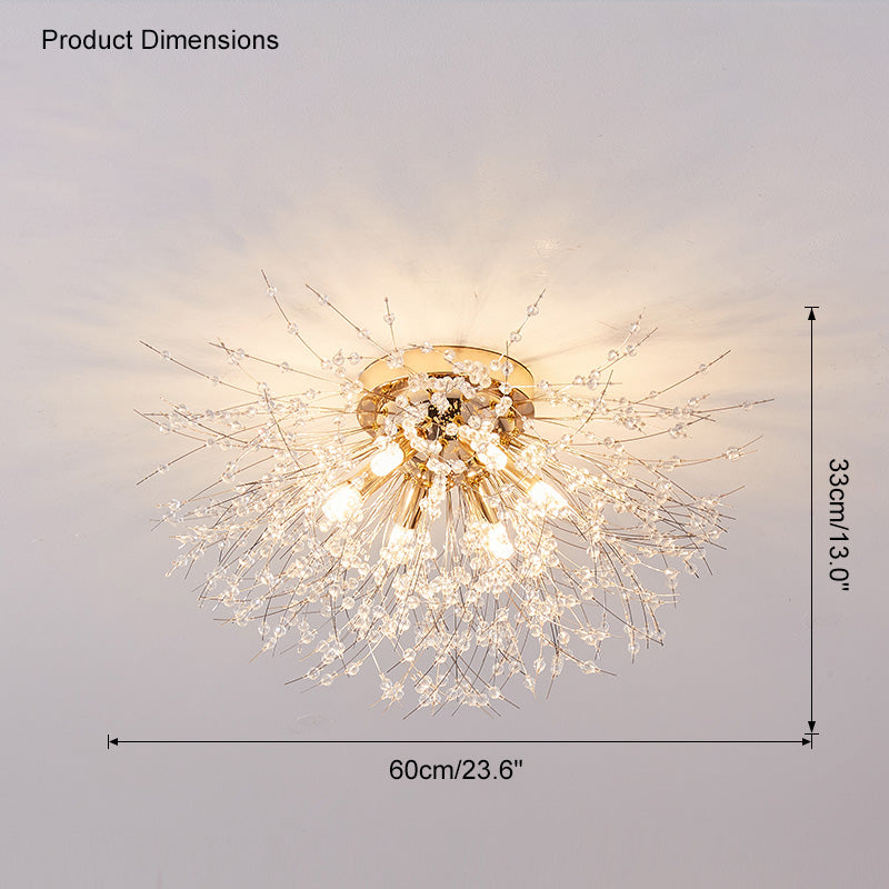 WOMO Dandelion Crystal Flower Ceiling Light-WM1014