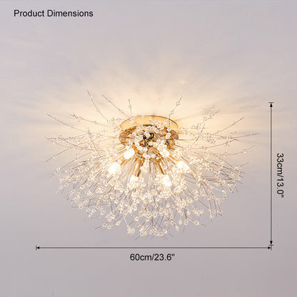 WOMO Dandelion Crystal Flower Ceiling Light-WM1014