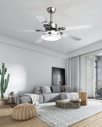WOMO Slimline Stainless Steel Ceiling Fan Lamp-WM5112