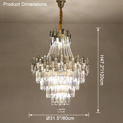 WOMO Massive Tiered Crystal Chandelier-WM2380