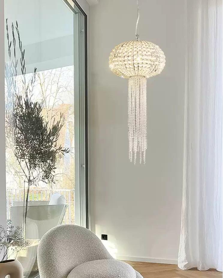 WOMO Jellyfish Beaded Crystal Chandelier-WM2371