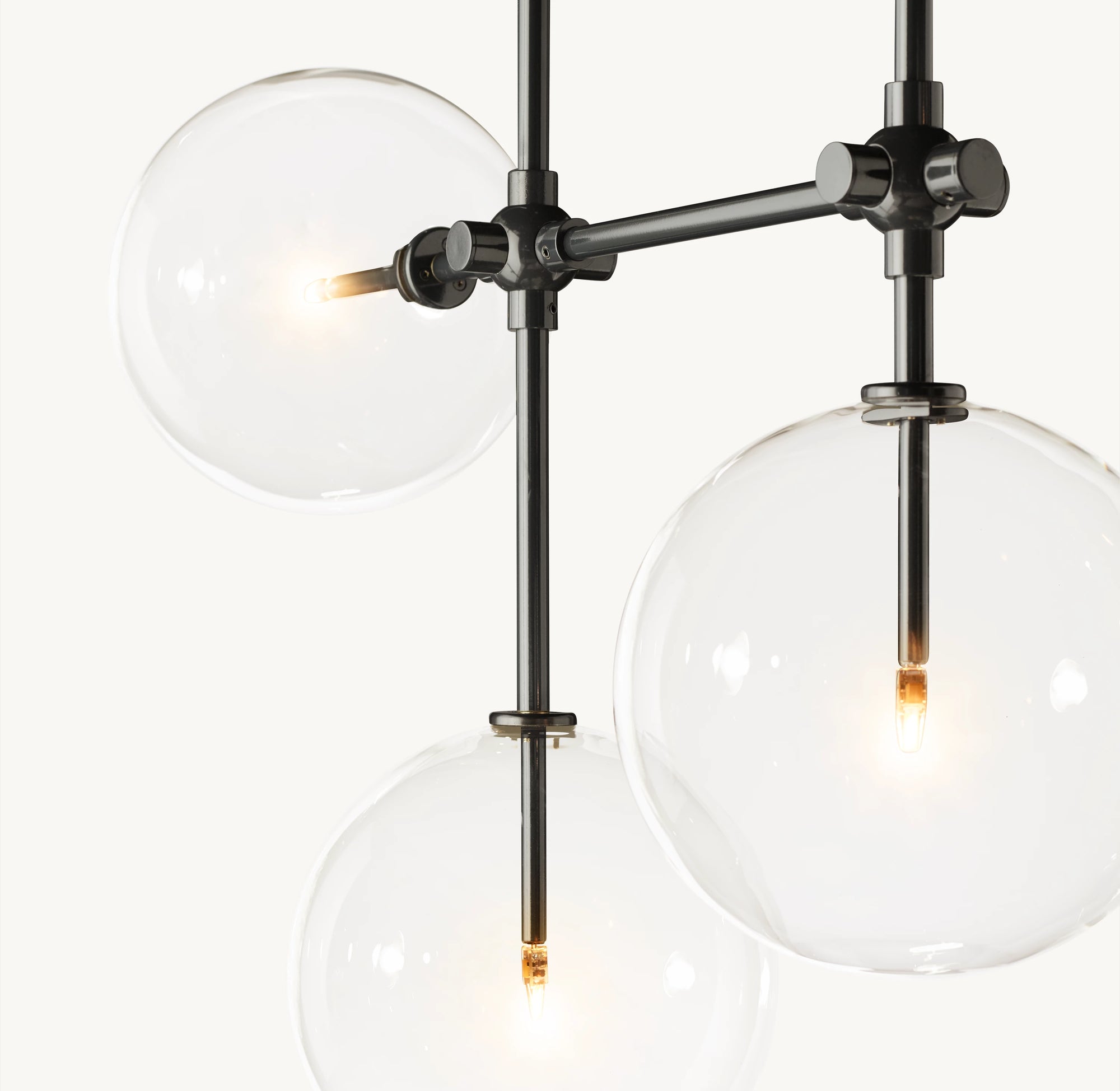 WOMO Linear Sputnik Globe Glass Chandelier - Mobile