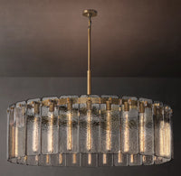 WOMO Textured Glass Round Chandelier - Calamette