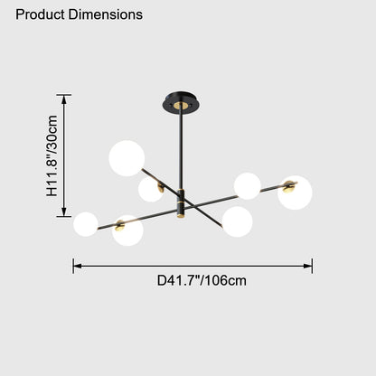 WOMO Branching Glass Globe Chandelier-WM2291