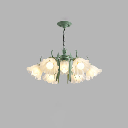 WOMO Tole Flower Glass Chandelier-WM2307