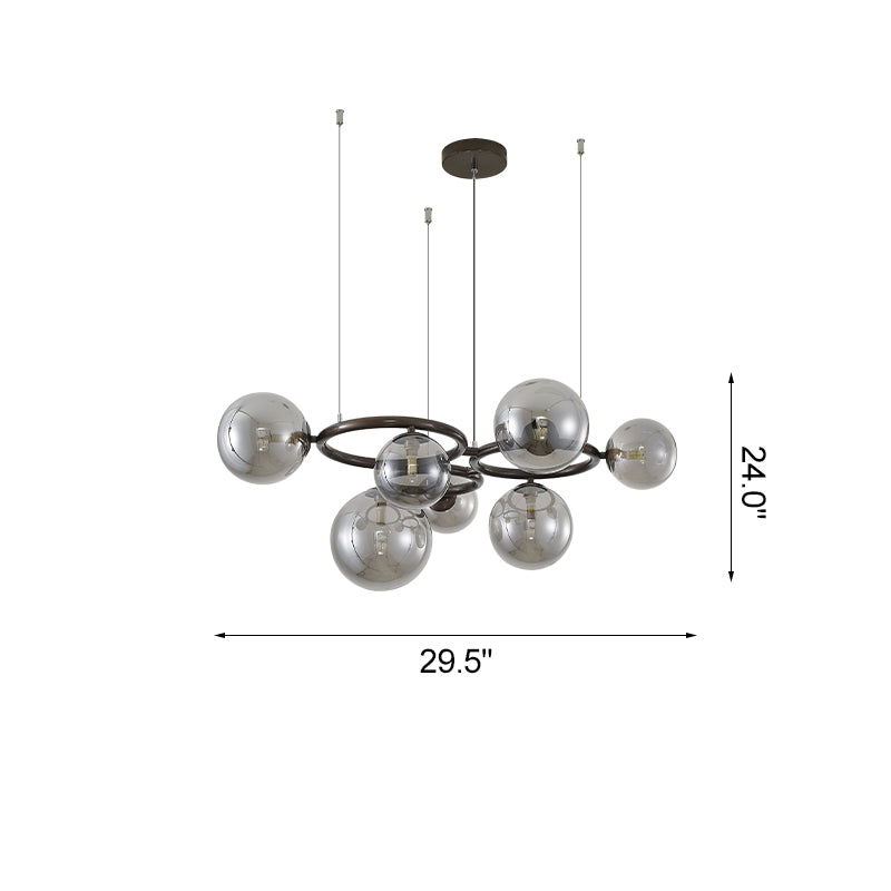 WOMO Colored Glass Ball Chandelier-WM2253