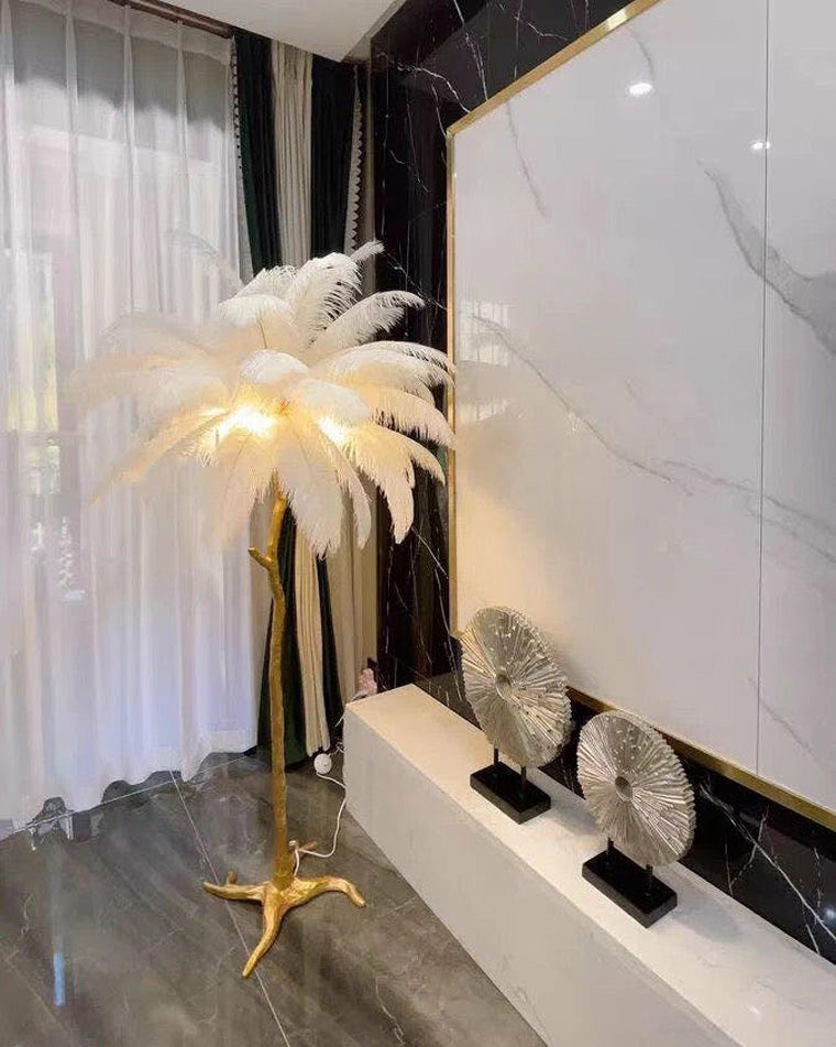 WOMO Feather Palm Tree Floor Lamp-WM7000