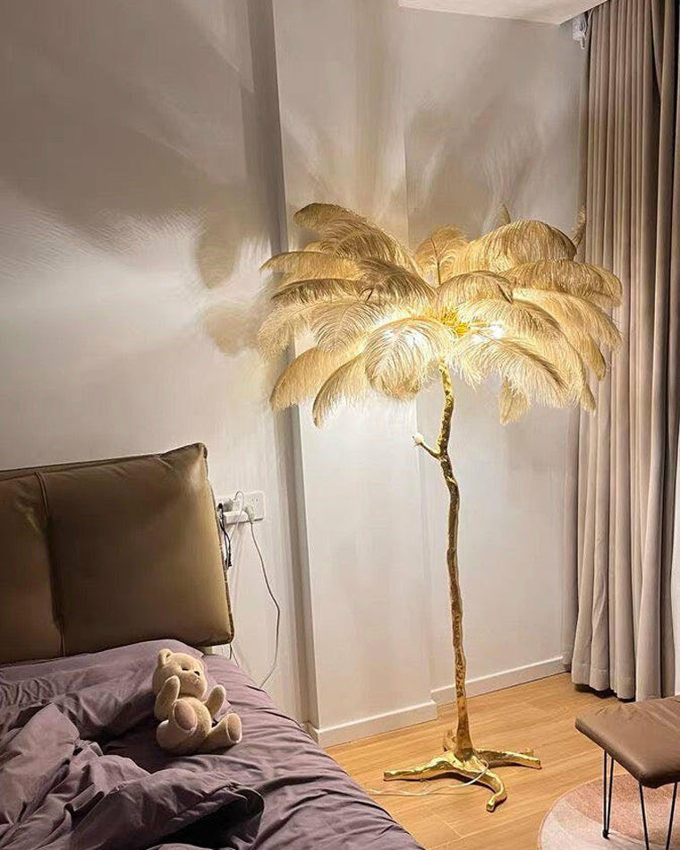 WOMO Feather Palm Tree Floor Lamp-WM7000