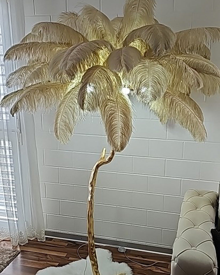 WOMO Feather Palm Tree Floor Lamp-WM7000