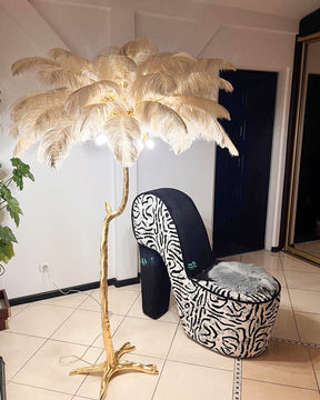 WOMO Feather Palm Tree Floor Lamp-WM7000