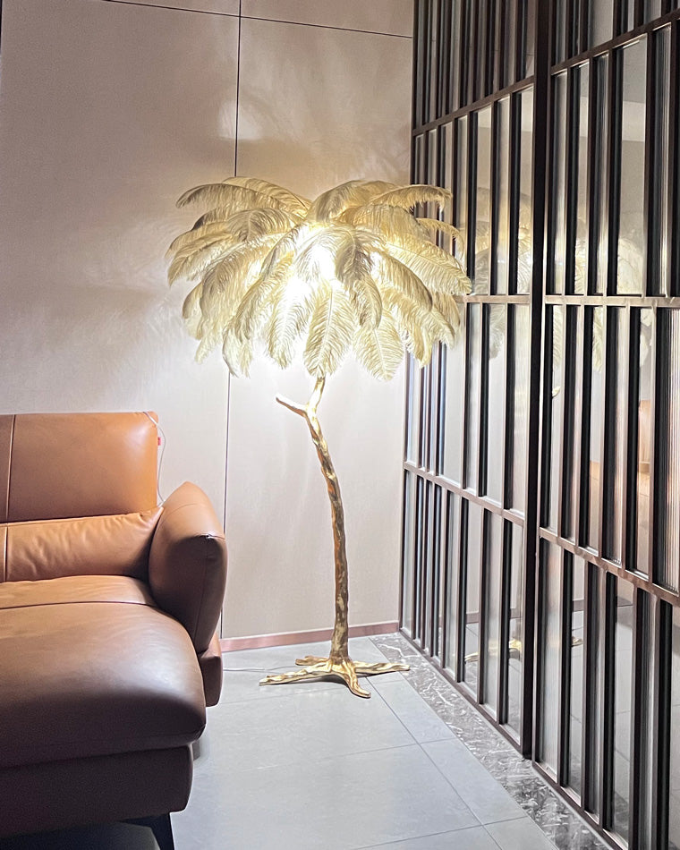 WOMO Feather Palm Tree Floor Lamp-WM7000