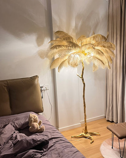 WOMO Feather Palm Tree Floor Lamp-WM7000