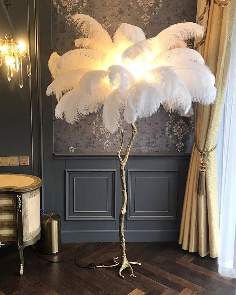 WOMO Feather Palm Tree Floor Lamp-WM7000