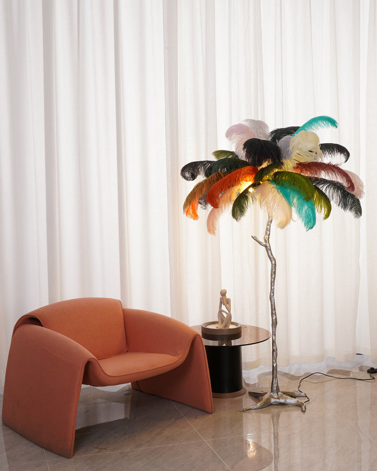 WOMO Feather Palm Tree Floor Lamp-WM7000