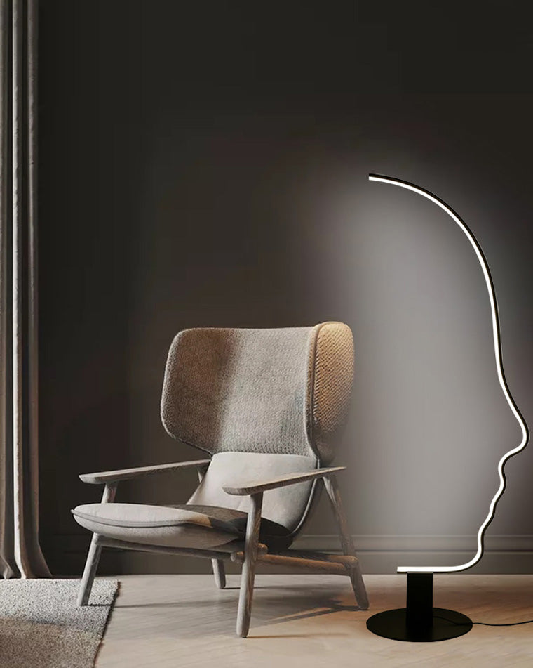 WOMO Facial Profile Sculptural Floor Lamp-WM7002