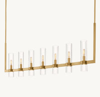 WOMO Cylindrical Glass Candle Linear Chandelier - Ravelle