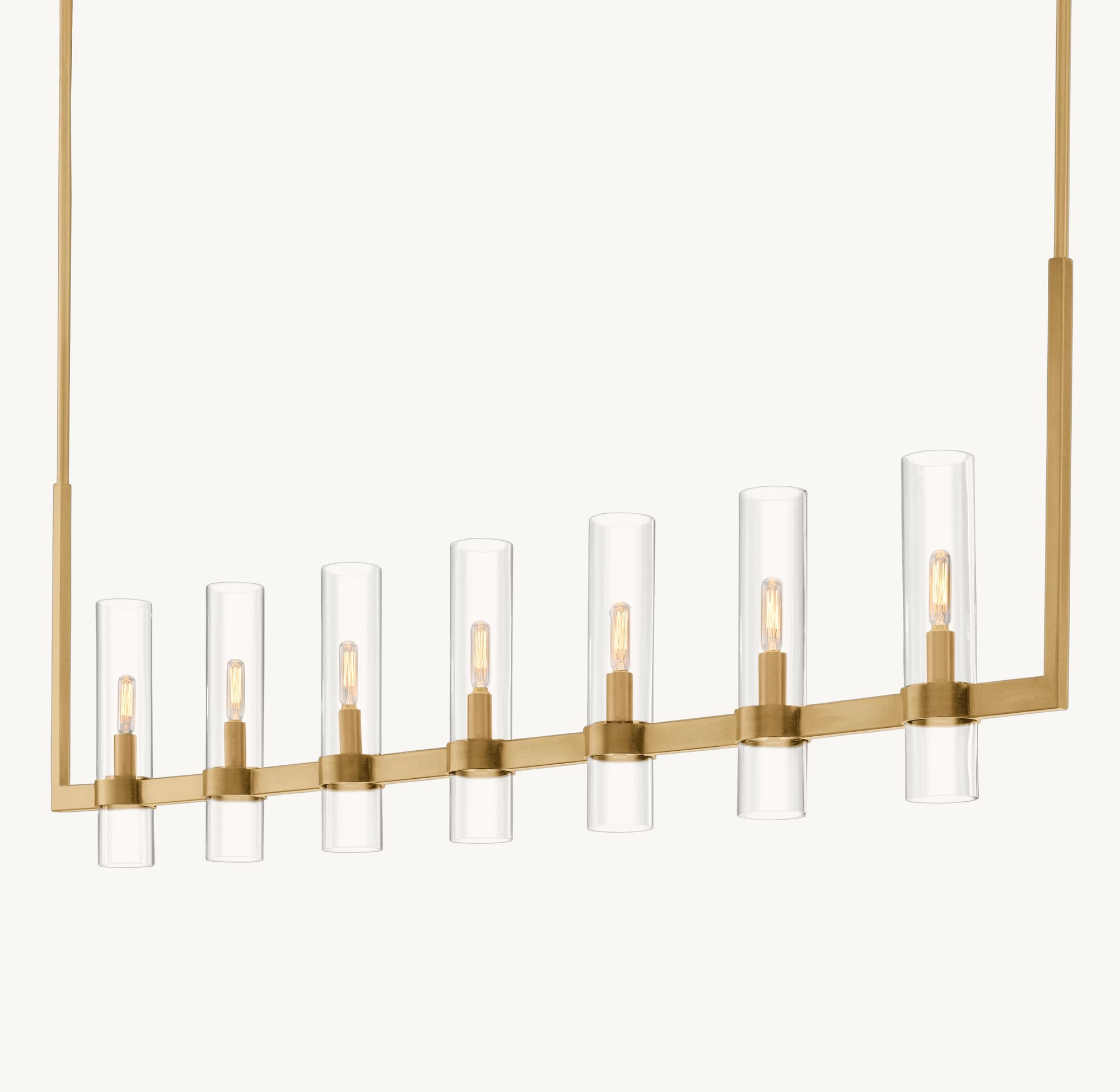 WOMO Cylindrical Glass Candle Linear Chandelier - Ravelle