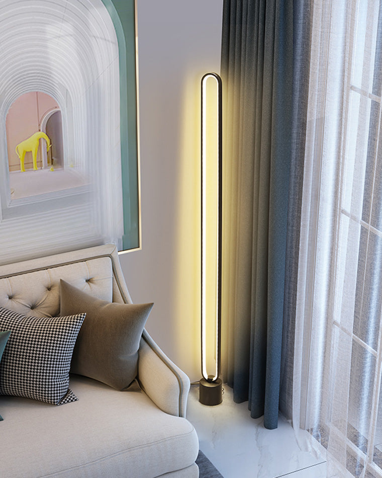 WOMO  Oval Skinny Corner Floor Lamp-WM7009