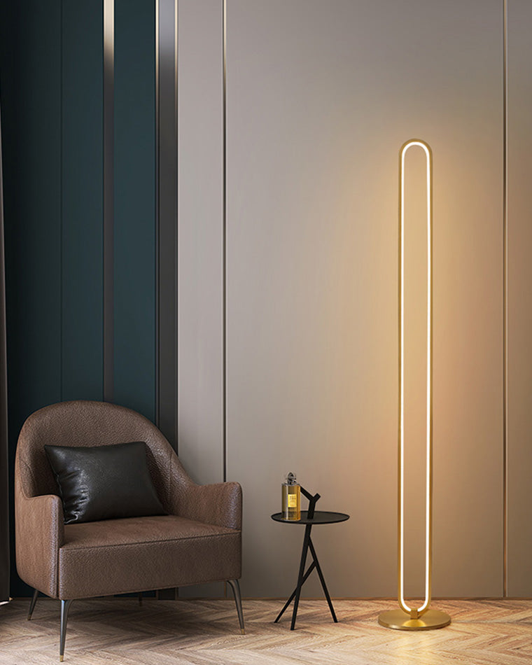 WOMO  Oval Skinny Corner Floor Lamp-WM7009
