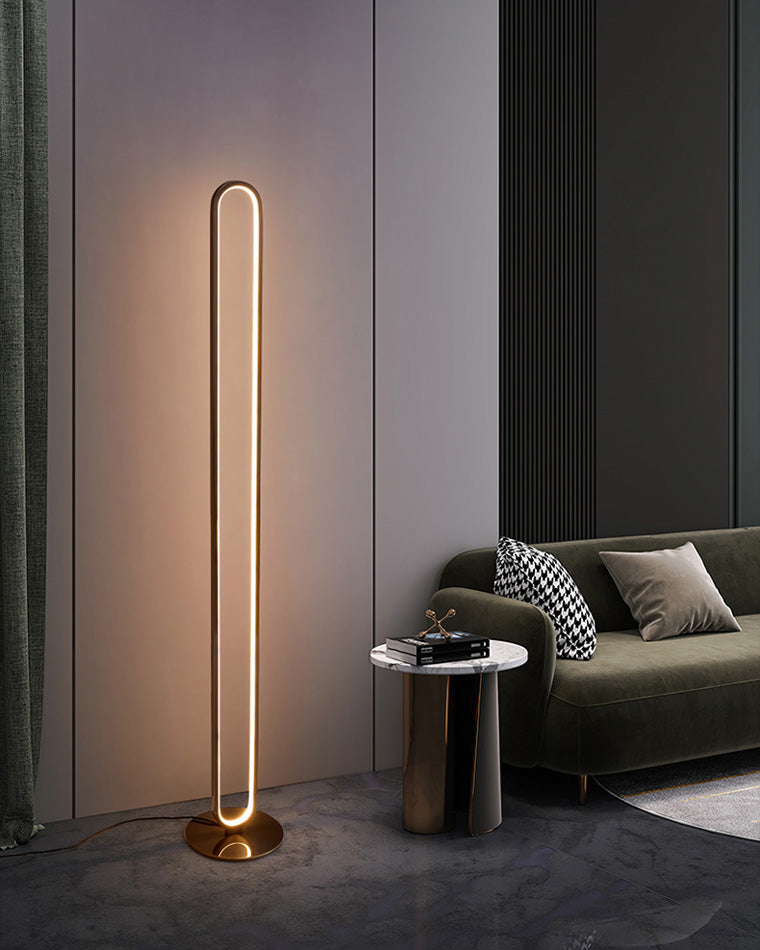 WOMO  Oval Skinny Corner Floor Lamp-WM7009