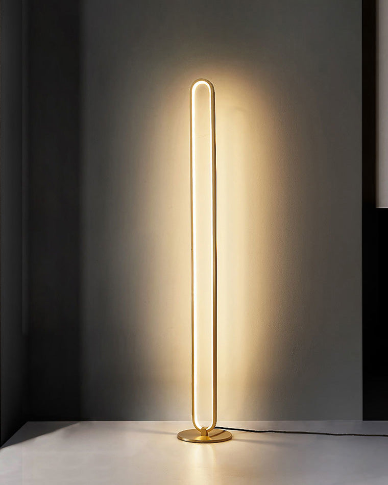 WOMO  Oval Skinny Corner Floor Lamp-WM7009