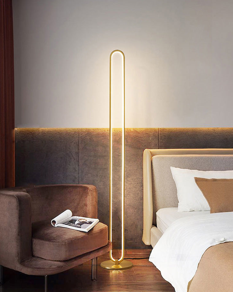 WOMO  Oval Skinny Corner Floor Lamp-WM7009