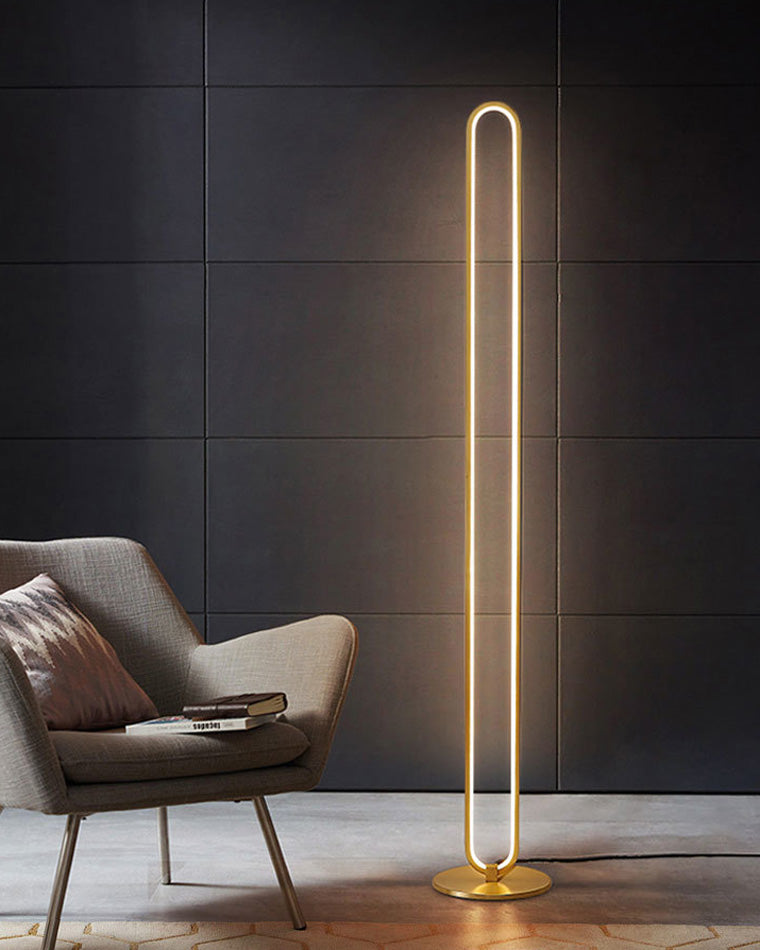 WOMO  Oval Skinny Corner Floor Lamp-WM7009