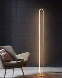 WOMO  Oval Skinny Corner Floor Lamp-WM7009