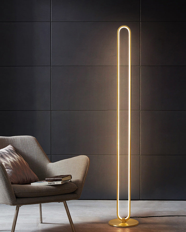 WOMO  Oval Skinny Corner Floor Lamp-WM7009