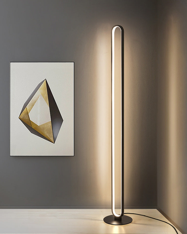 WOMO  Oval Skinny Corner Floor Lamp-WM7009