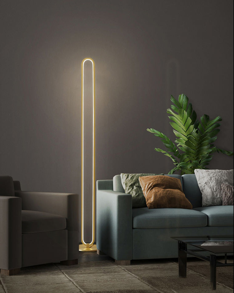 WOMO  Oval Skinny Floor Lamp-WM7009