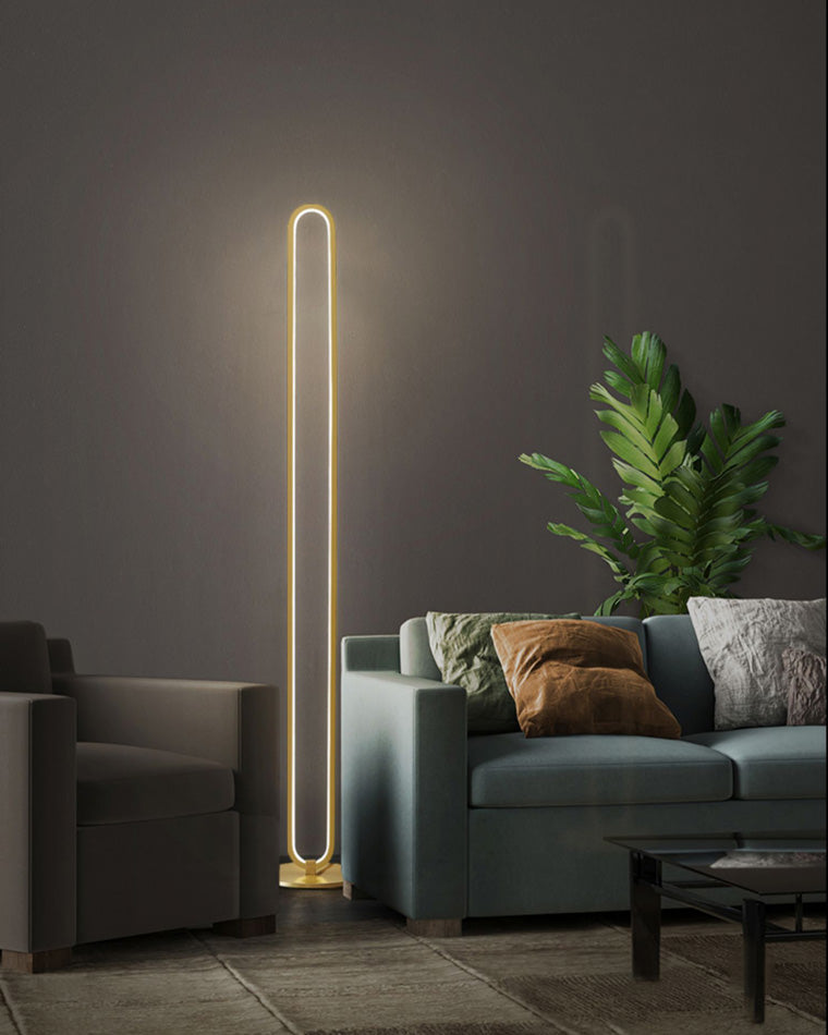 WOMO  Oval Skinny Corner Floor Lamp-WM7009