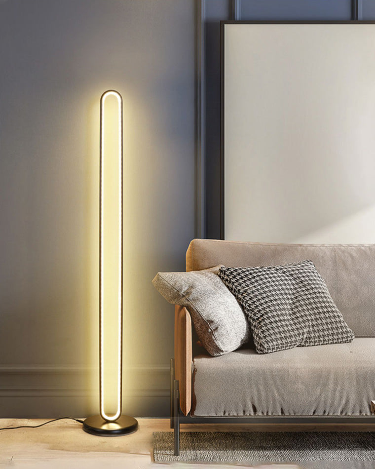 WOMO  Oval Skinny Corner Floor Lamp-WM7009