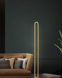 WOMO  Oval Skinny Corner Floor Lamp-WM7009