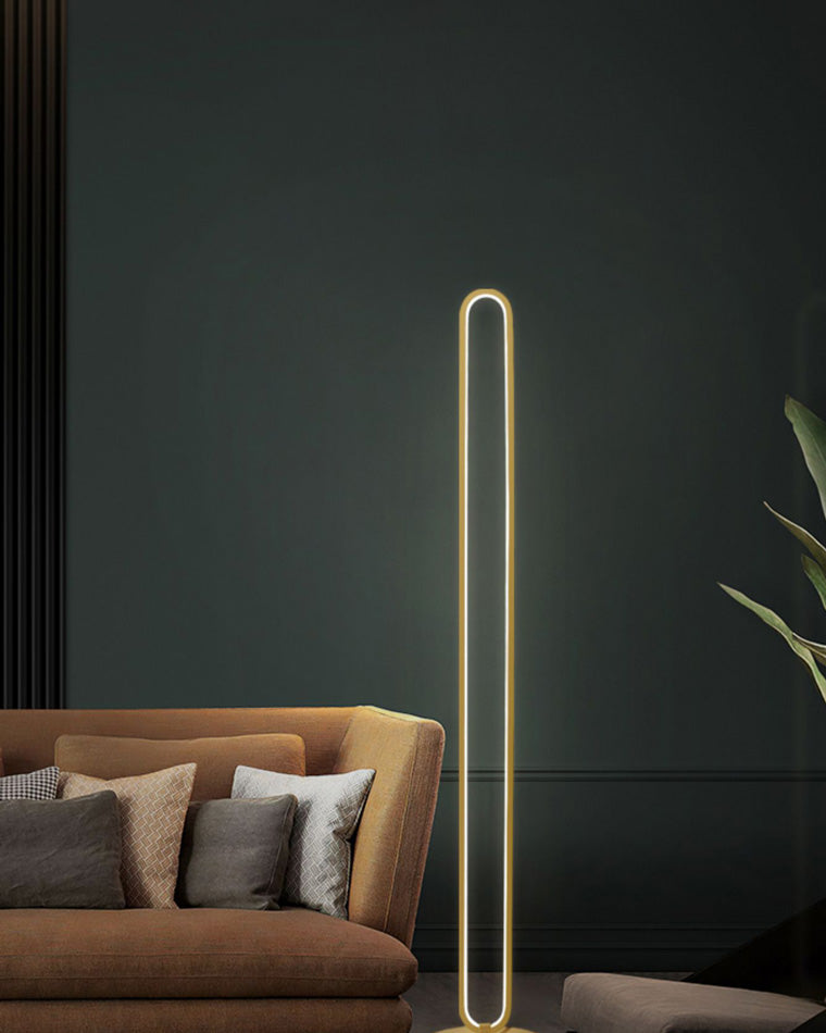 WOMO  Oval Skinny Corner Floor Lamp-WM7009