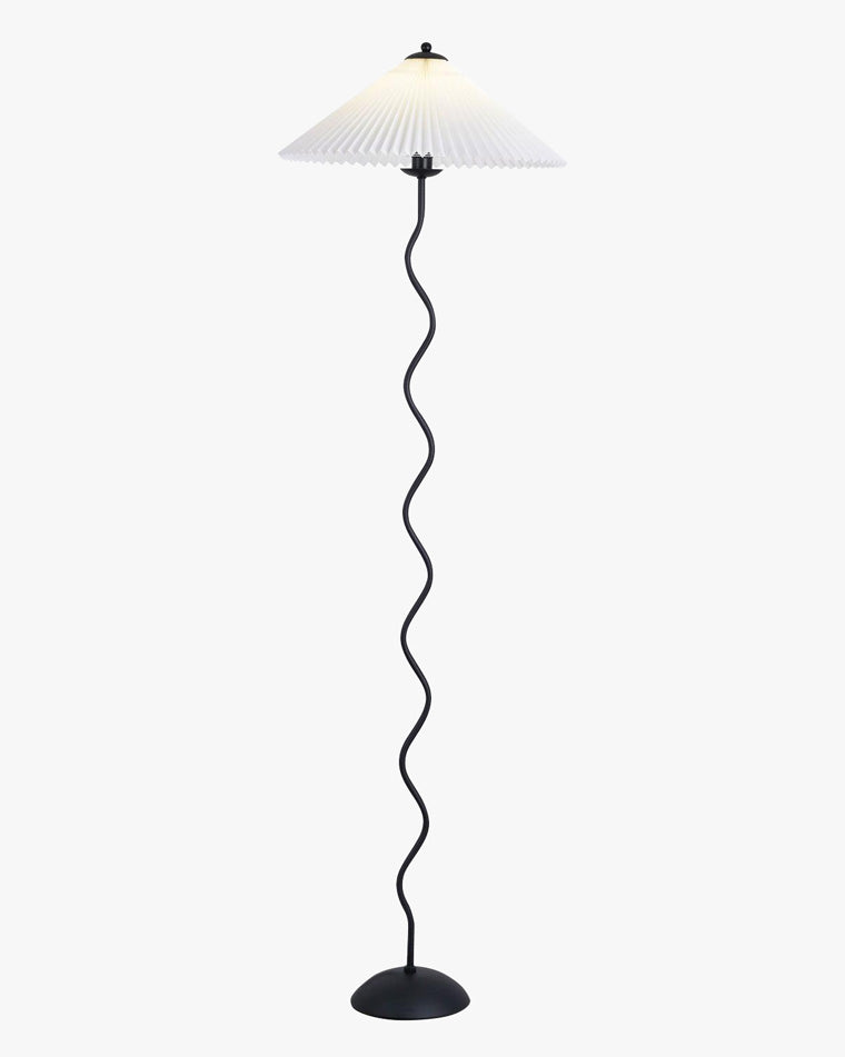 WOMO Pleated Squiggle Floor Lamp-WM7011