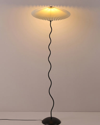 WOMO Pleated Squiggle Floor Lamp-WM7011