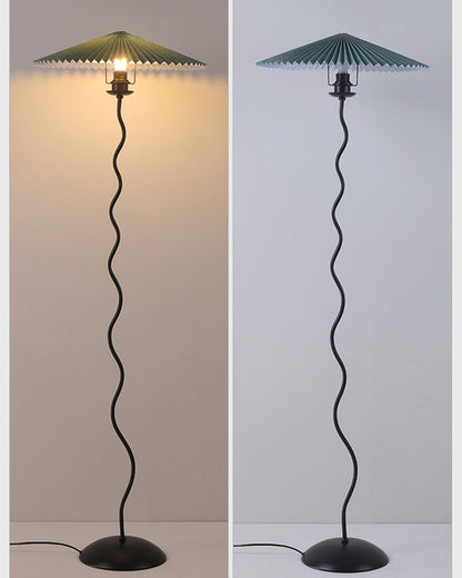 WOMO Pleated Squiggle Floor Lamp-WM7011