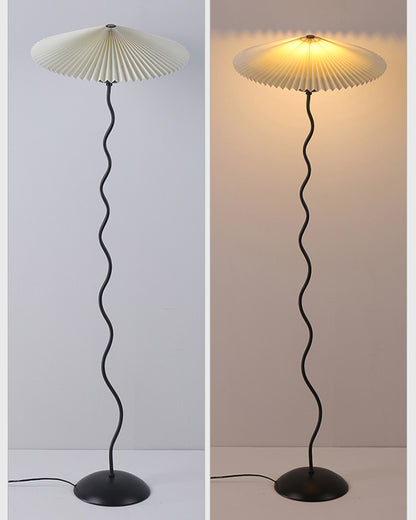 WOMO Pleated Squiggle Floor Lamp-WM7011