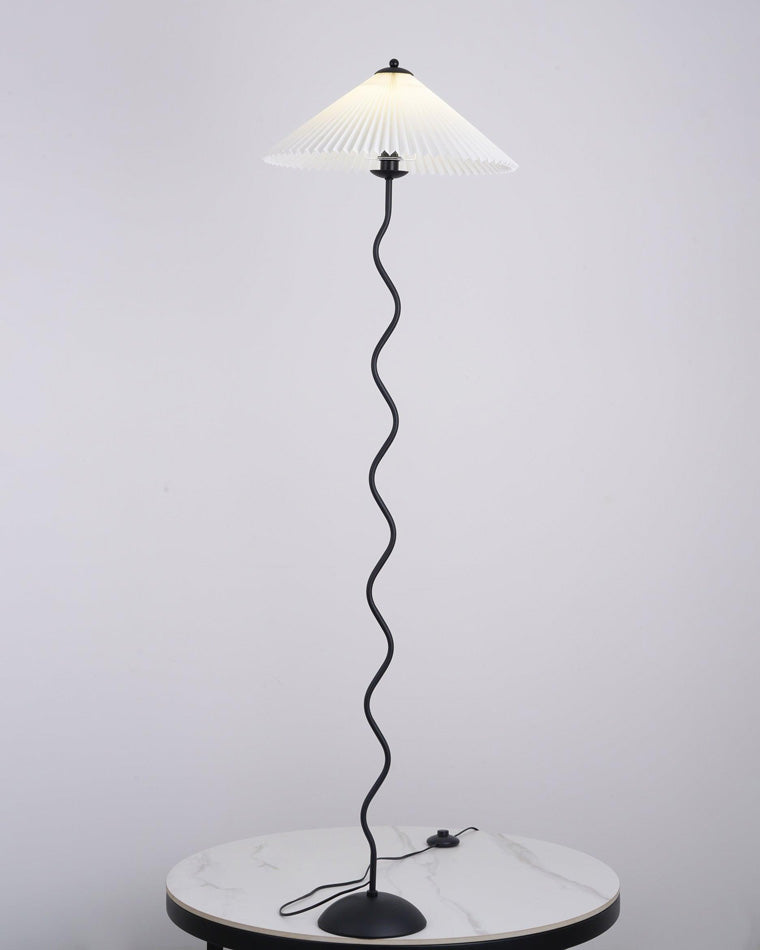 WOMO Pleated Squiggle Floor Lamp-WM7011