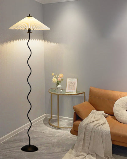 WOMO Pleated Squiggle Floor Lamp-WM7011