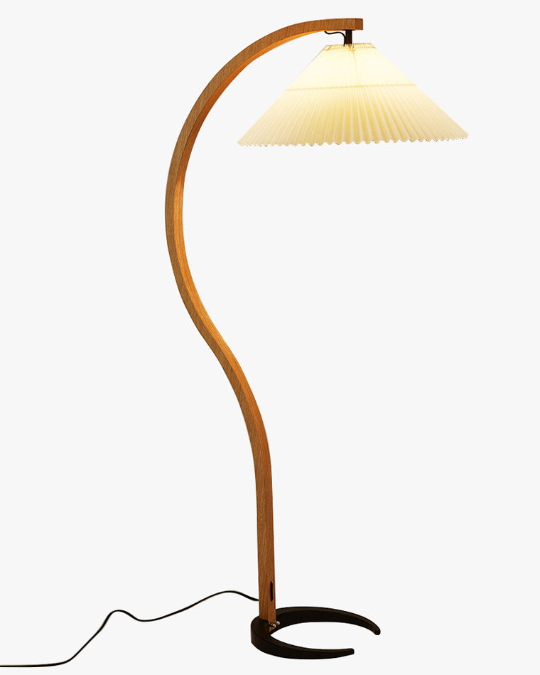 WOMO Pleated Gooseneck Floor Lamp-WM7013