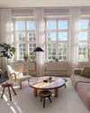 WOMO Pleated Gooseneck Floor Lamp-WM7013 thumbnail