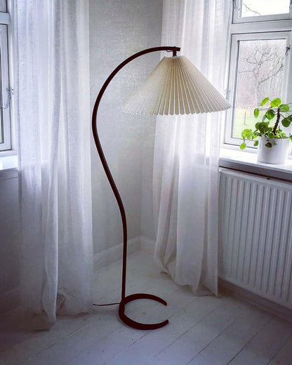 WOMO Pleated Gooseneck Floor Lamp-WM7013