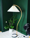 WOMO Pleated Gooseneck Floor Lamp-WM7013 thumbnail